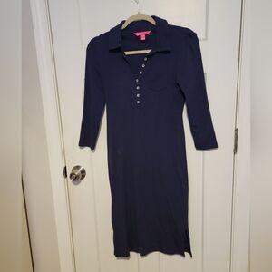 Lilly Pulitzer Dark Blue Long Sleeve Dress